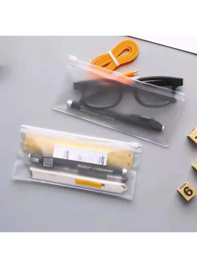 Transparent PVC Zipper Bags 10 Pack Resealable Storage Pouches For Home School Organization - Image 2