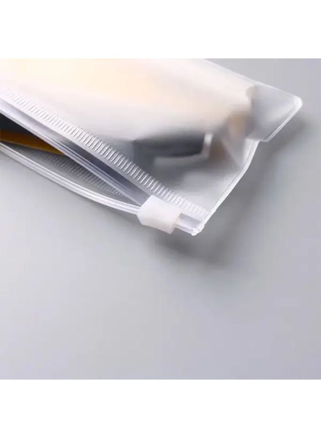Transparent PVC Zipper Bags 10 Pack Resealable Storage Pouches For Home School Organization - Image 1