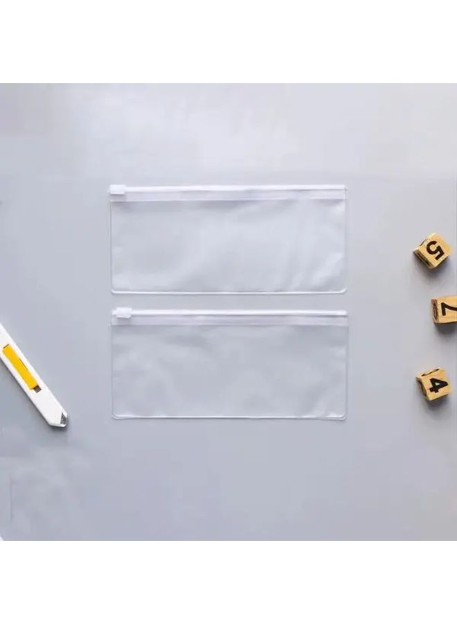 Transparent PVC Zipper Bags 10 Pack Resealable Storage Pouches For Home School Organization - Image 5