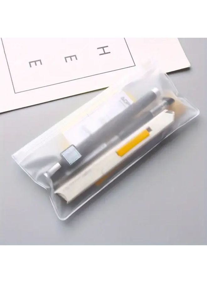 Transparent PVC Zipper Bags 10 Pack Resealable Storage Pouches For Home School Organization - Image 4