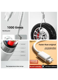 Android Trapezoidal Data Cable Applicable To Huawei OPPO Xiaomi Vivo Mobile Phone Charging Line Flash Charging-Color:This Is Called Android Fast Charging And Does Not Get Hot_special Offer Super Flash Charging Cable 2.1m Pieces