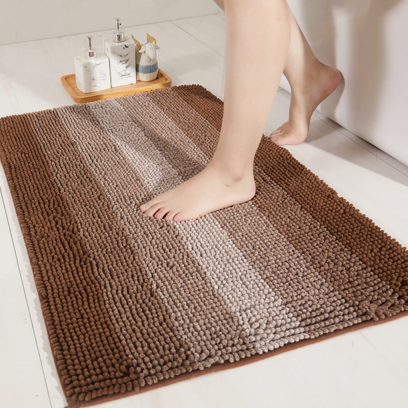 COSY HOMEER COSY HOMEER Bath Rugs Made of 100% Polyester Extra Soft and Non Slip Bathroom Mats Specialized in Machine Washable and Water Absorbent Shower Mat (44x26 Inch  Teal) - Image 1