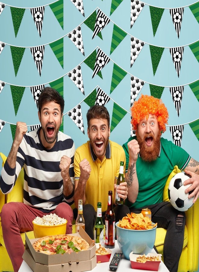 TMTECHJS 4 Pcs 52 Ft Soccer Party Decorations Soccer Banner Pennant Soccers Garland Triangle Flags Sports Party Decorations for Party Supplies Hanging Decoration - Image 5
