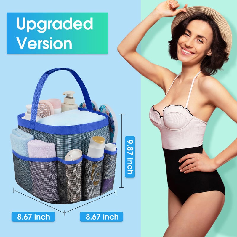 Attmu Blue : Mesh Shower Caddy, Quick Dry Shower Tote Bag Oxford Hanging Toiletry and Bath Organizer are Perfect for College Dorms, Gym, Shower, Swimming and Travel by Attmu, Blue - Image 5