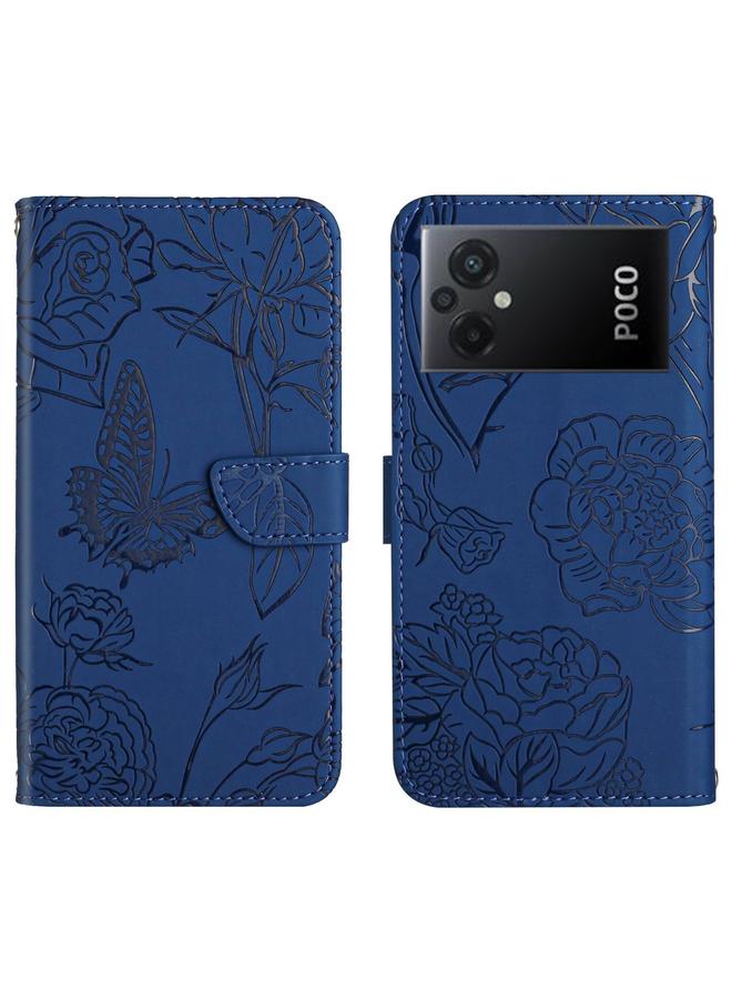Case For Xiaomi Redmi 11 Prime 5G HT03 Skin Feel Butterfly Embossed Flip Leather Phone Case
