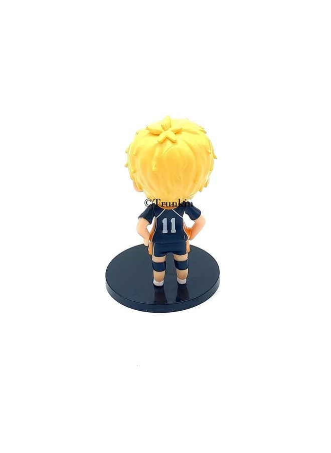 Trunkin - Trunkin | Haikyuu Kei Tsukishima Action Figure | PVC Volleyball Anime Figurine | Model Toy Collectible - 10 Cms - Image 1