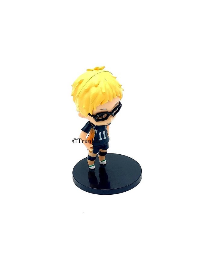 Trunkin - Trunkin | Haikyuu Kei Tsukishima Action Figure | PVC Volleyball Anime Figurine | Model Toy Collectible - 10 Cms - Image 1