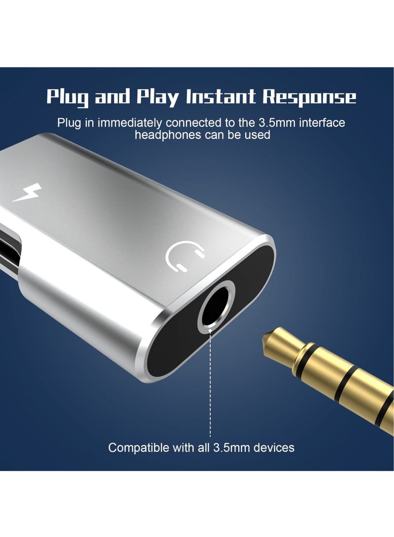 Captaintech USB C to 3.5mm Headphone and Charger Adapter, 2-in-1 USB C to Aux Audio Jack Hi-Res DAC and Fast Charge Dongle Cable Compatible with Galaxy/Pixel/Note Series - Image 2