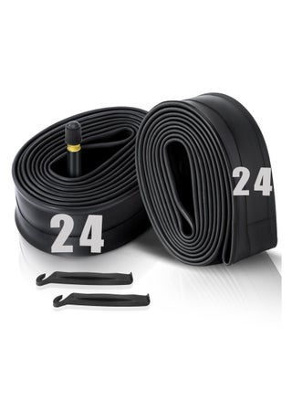 SYOSI 2 جهاز كمبيوتر شخصى 24 &quot;أنابيب دراجة، 24x1.75-2.125 بوصة أنبوب دراجة مع 2 عتلات الإطارات أنبوب داخلي للدراجة المطاطية بوتيل مع صمام شريدر 32 مم للطريق/MTB/دراجة الأطفال - pzsku/Z76F7BC2EBC8DB3478E68Z/45/_/1701943434/1f5c0580-8c3d-41a3-a038-e6970e7f0f6c