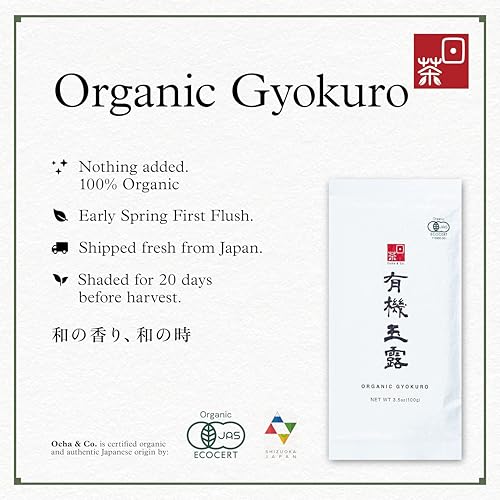 Ocha & Co. Ocha  Co Organic Gyokuro Green Tea  Shade Grown Japanese Loose Leaf Green Tea  Smooth UmamiRich Aromatic Organic Tea from Japan 100g35oz - Image 5