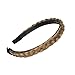 DIGUAN Width 0.6 inches Narrow Synthetic Hair Plaited Headband Braid With Teeth Hair Band Accessories for Women Girl (Dirty Blonde) - Image 2