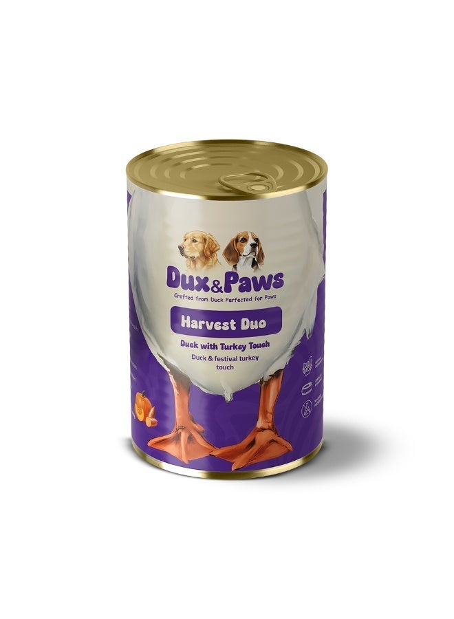 Dux&Paws Harvest Duo Premium Duck Paté for Dogs - 400g Net Weight | Hypoallergenic Single Protein Formula & Balanced Wet Food. pets food ,dogs food - Image 1