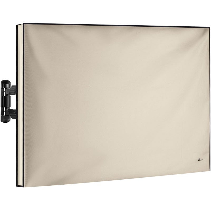 Garnetics Outdoor TV Cover 75 Inch â€“ Waterproof, Weatherproof TV Enclosures with Smart Shield Screen Protectors, Ideal for Outdoor Use, Moving, and Storage - Beige - Image 1