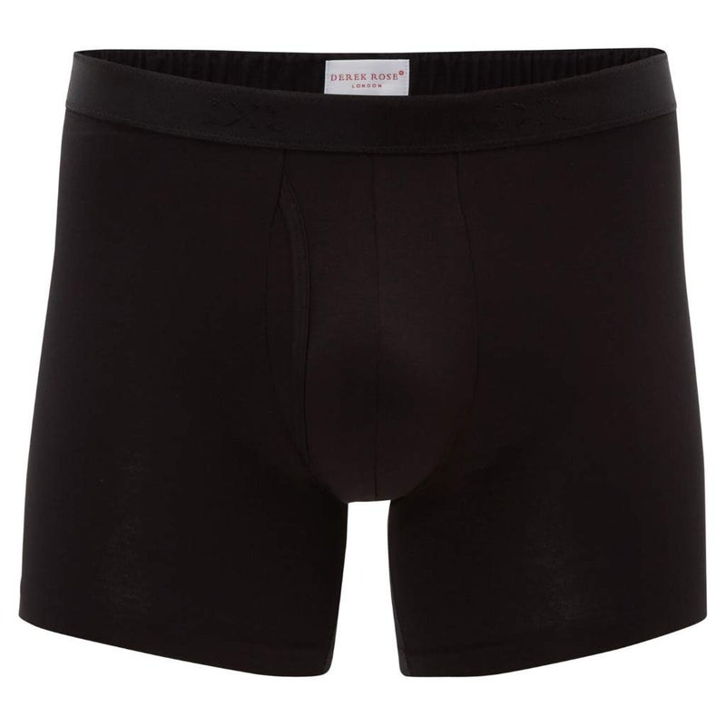 Derek Rose Men's Pima Cotton Stretch Trunk Underwear (Black, Small) - Image 4