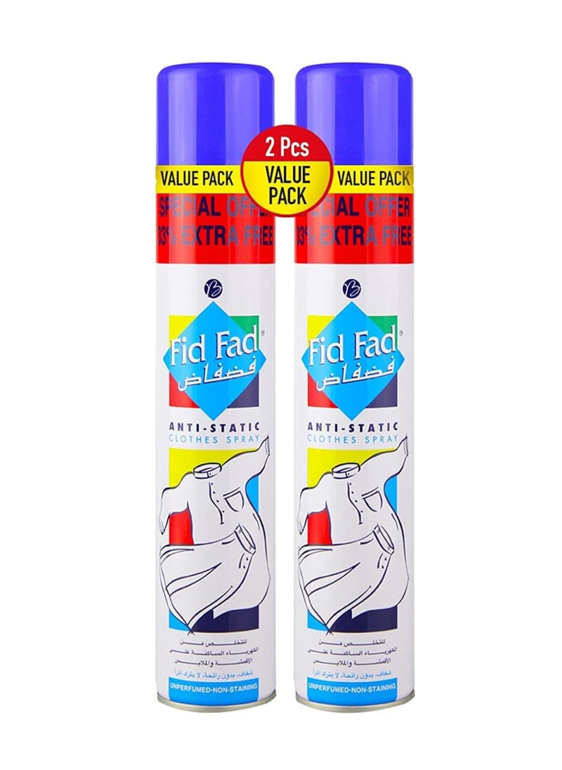 Fid Fad Fid Fad Anti Static Clothes Spray Blue 400ml Pack of 2  - Image 1