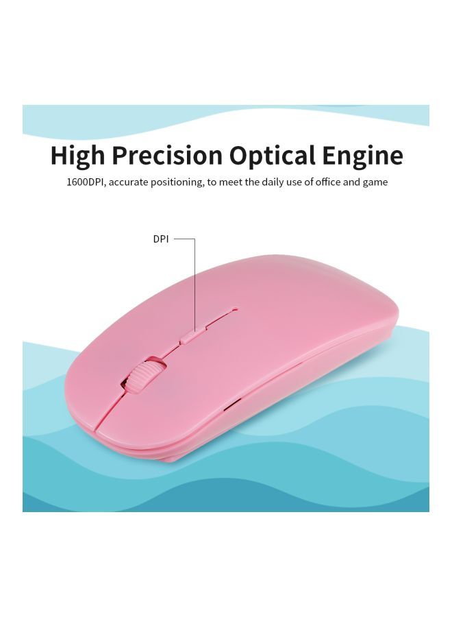 NIBEMINENT Wireless Portable Mouse Pink  - Image 4