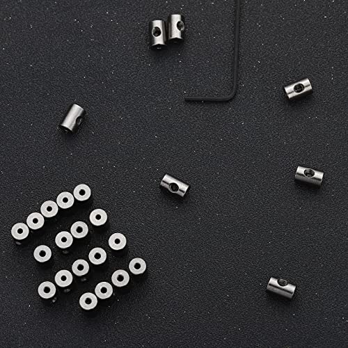 SUBANG 40 Pieces Pin Keepers Pins Locks Pins Backs Locking Clasp Locking Pin Keeper Backs with 4 Wrench All in Storage Case,9mm x 6mm - Image 4