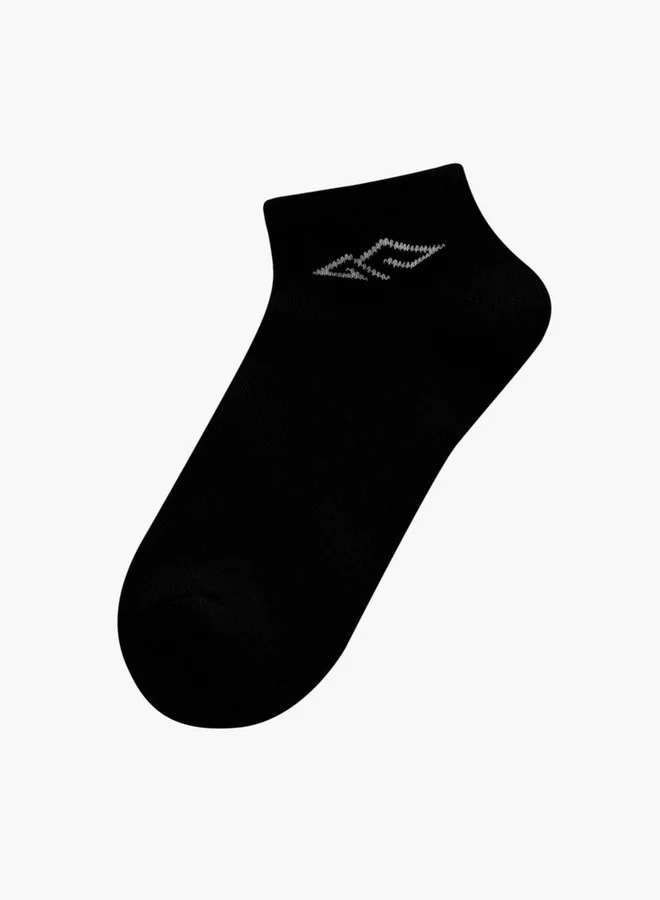 Oaklan by Shoexpress  Logo Print Ankle Length Cushioned Sports Socks - Set of 5 for Men | Best Price UAE