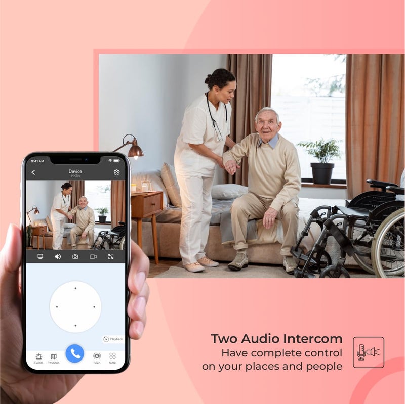 Trueview 2MP Smart CCTV Wifi Home Security Camera with Pan Tilt 360 View 2 Way Talk Cloud Monitor Motion Detect Supports SD Card Up to 256 GB Night Vision 2MP Robot ATC Pack of 2 - Image 4