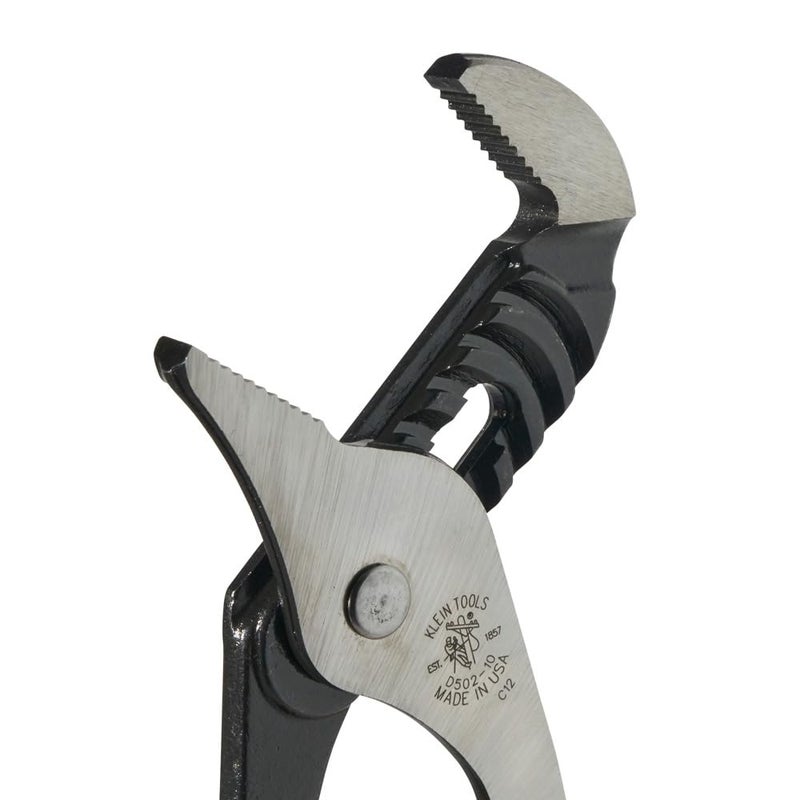 Klein Tools D502-10 Pump Pliers, 10-Inch Tongue and Groove, Quick-Adjust Rivet, 1-3/4 Inch Max Parallel Jaw Range, Tension Loaded Joint - Image 4