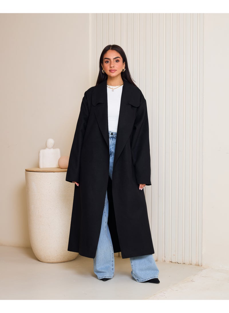 Dresscode Long Oversized Black Coat - Image 1