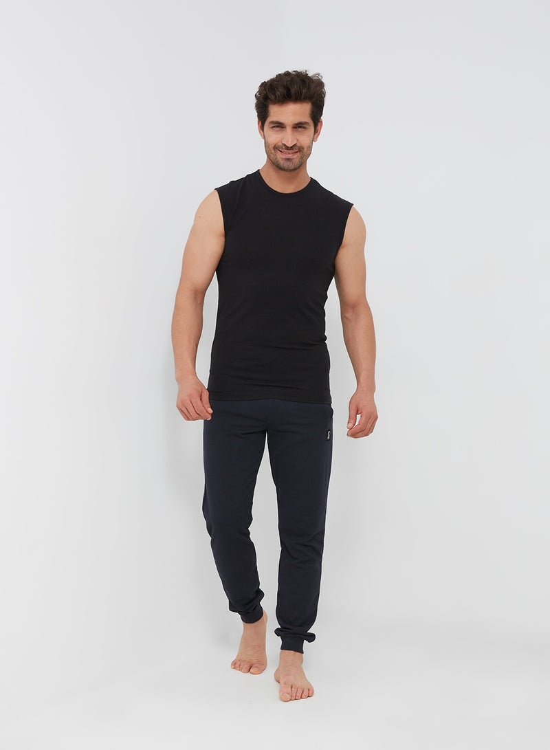 Dice Crew-Neck Solid Muscle Tee Undershirt for Men - Image 3