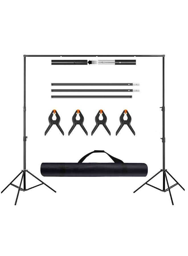 Photography 2m*2m Backdrop Stand Background Support System with Carrying Bag (2M*2M) - Image 1