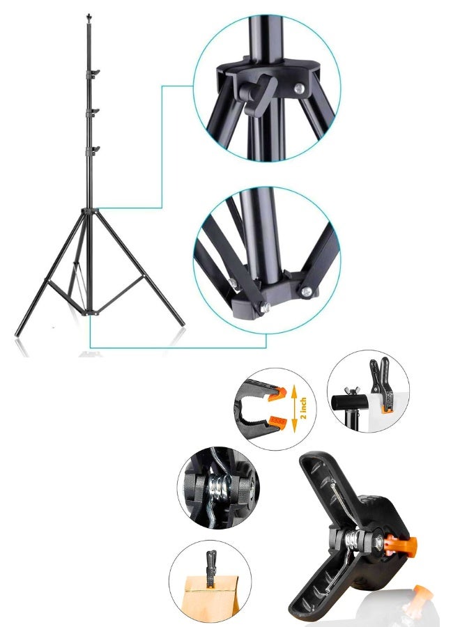 Photography 2m*2m Backdrop Stand Background Support System with Carrying Bag (2M*2M) - Image 3
