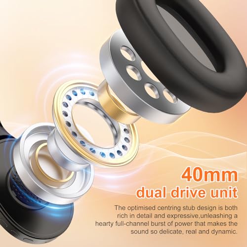 UMUTOO F2 FM Radio headphones wireless Bluetooth 5.2 with Built-in Microphone, Portable Headset Radio Receiver, Wired/Wireless Over Ear Headphone, Soft Ear Muffs, Stereo Sound, for Work/Travel/Moving/Jogging - Image 3