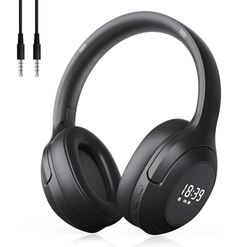 UMUTOO F2 FM Radio headphones wireless Bluetooth 5.2 with Built-in Microphone, Portable Headset Radio Receiver, Wired/Wireless Over Ear Headphone, Soft Ear Muffs, Stereo Sound, for Work/Travel/Moving/Jogging - Image 1