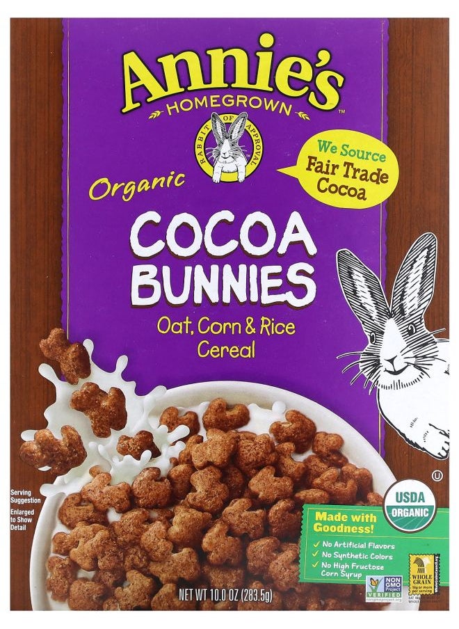 Annie's Organic Cocoa Bunnies Oat Corn & Rice Cereal 10 oz (283.5 g) 