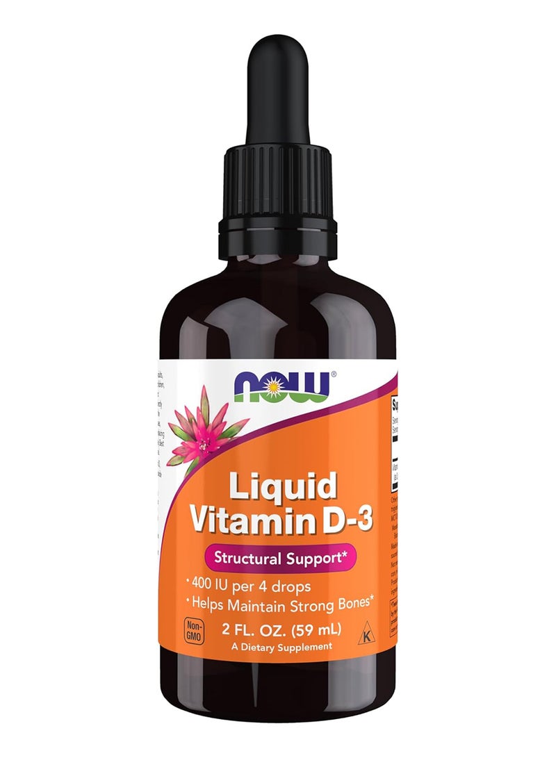 now Liquid Vitamin D-3 400 Iu 59Ml