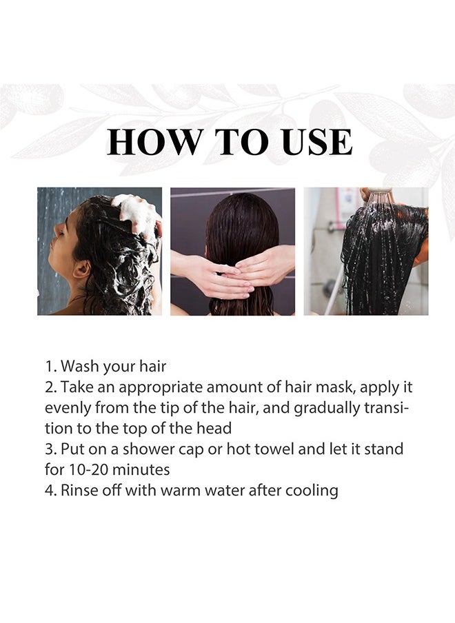 EELHOE - Hair mask - Softens Hair and Smooths Frizzy, With Collagen, Argan Oil - Helps Repair Hair And Reduce Damage From Heat, Sun, Coloring - Moisturizing Keratin Hair Mask For Split Ends, Hair Loss 50ml - Image 1