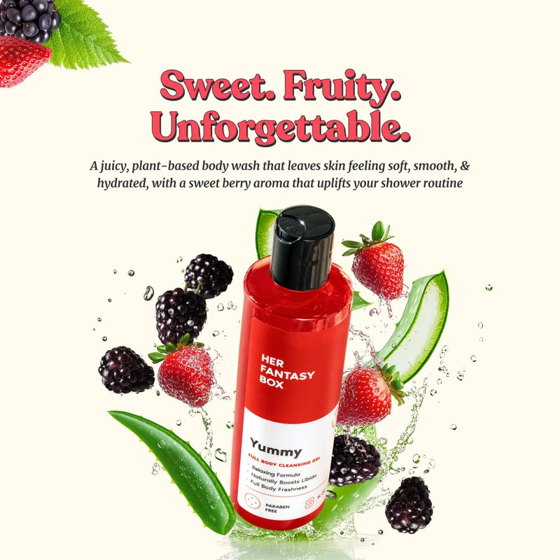 Her Fantasy Box Yummy | Body Wash - Indulgent, Luxurious Body Wash for Deep Cleansing, Moisturizing, and Nourishing Skin - Refreshing Scent for All Skin Types - 8 oz - Image 2