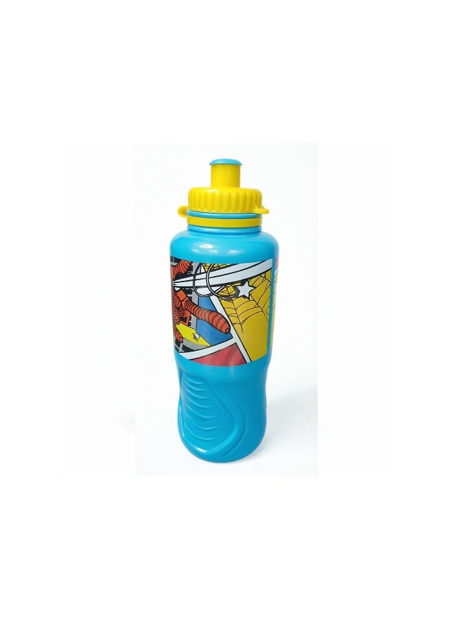 MARVEL Stor Marvel Spider-Man Ergo Water Bottle for Kids – 430ml BPA-Free Reusable Leak-Proof Ergonomic Drinking Bottle with Flip-Top Lid, Lightweight School Sports Travel Water Bottle for Boys & Girls - Image 2