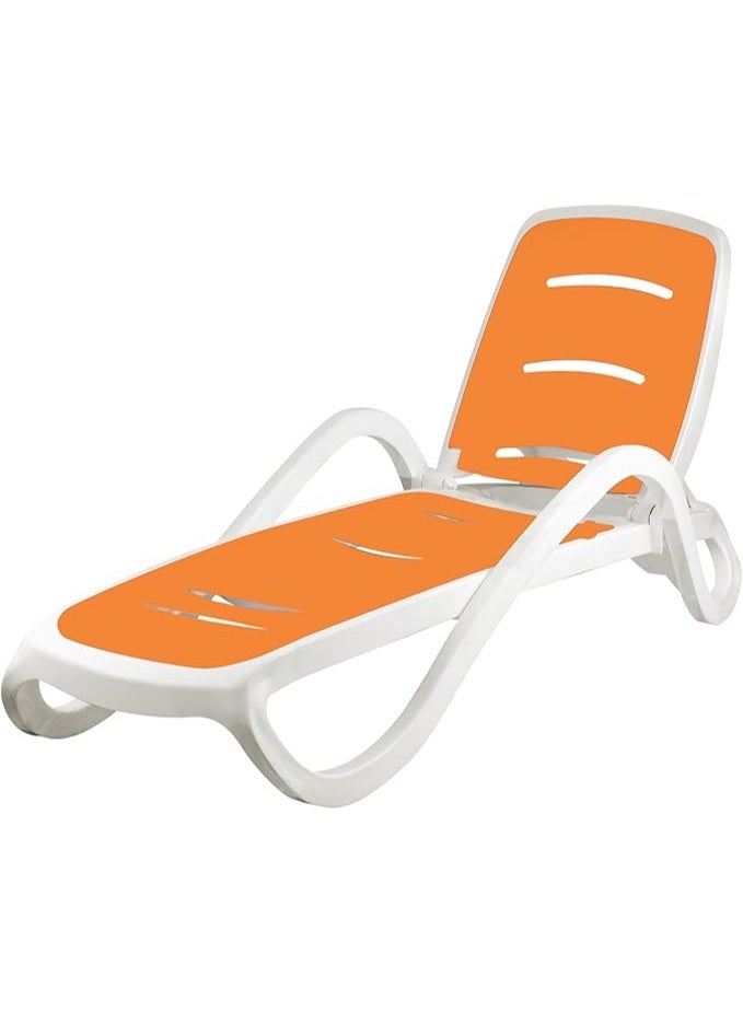 EL Watania Italian Chaise Longue White*Orange