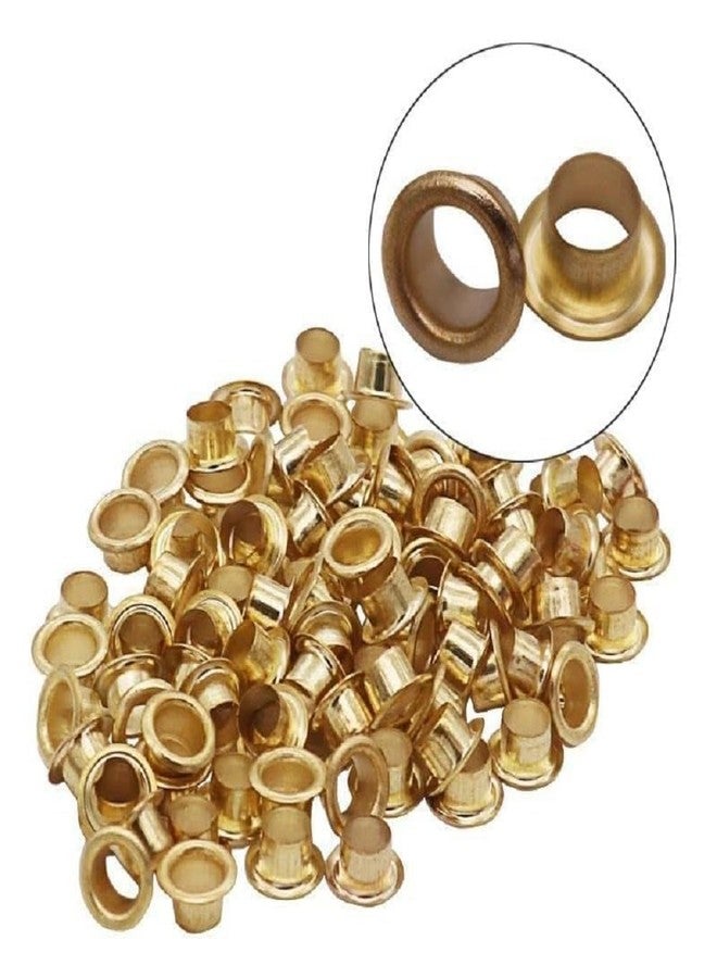 ELLEZZA Copper Metal Eyelet Grommet Hole Rivets - Golden Round Eyelets Enhance Crafts, Costume Designing/Decorating and Accessories with Professional Finish(Gold) - Image 3