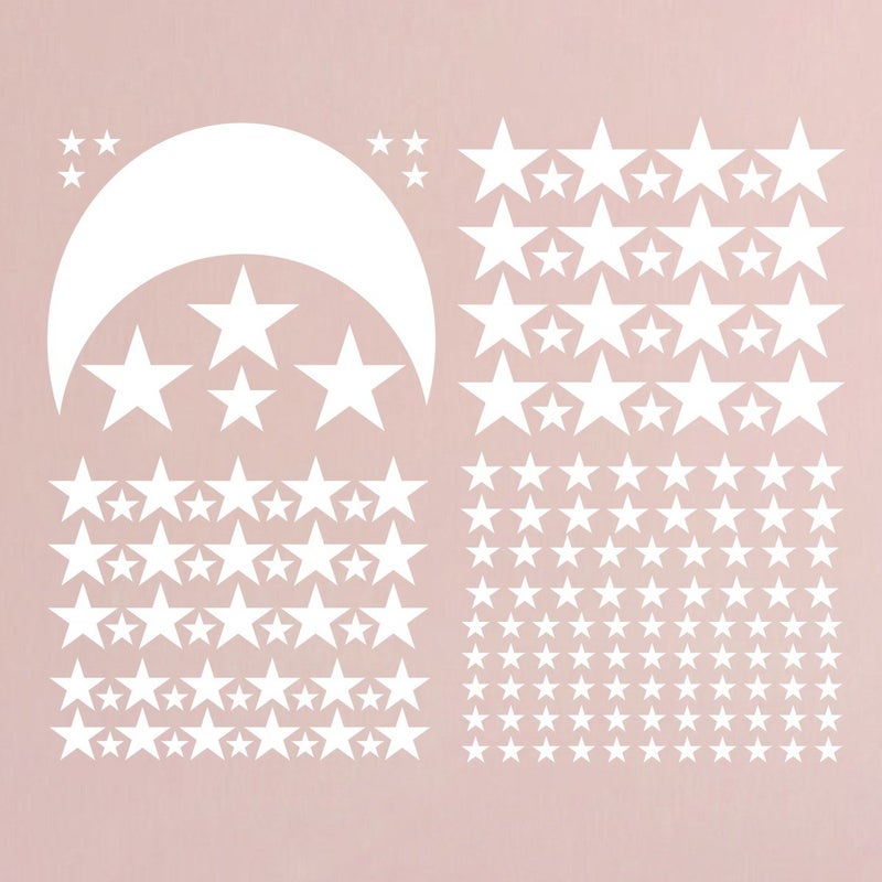 JURUOXIN Moon and Stars Wall Decal Vinyl Sticker for Kids Boy Girls Baby Room Decoration Good Night Nursery Wall Decor Home House Bedroom Design YMX16 (White) - Image 4