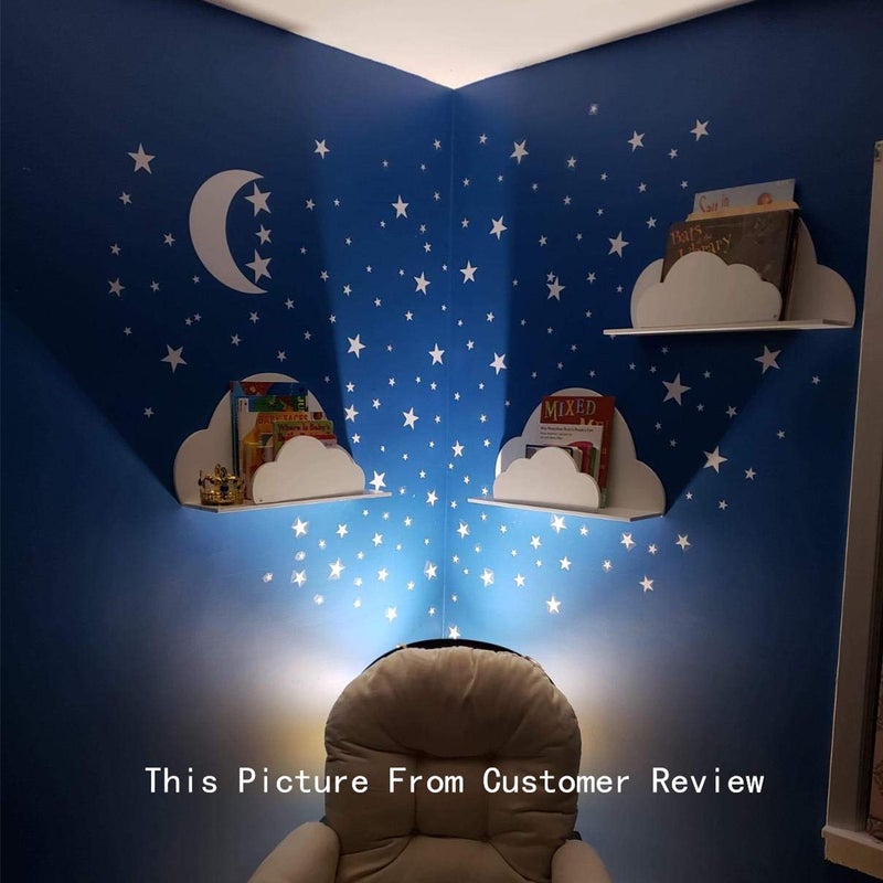 JURUOXIN Moon and Stars Wall Decal Vinyl Sticker for Kids Boy Girls Baby Room Decoration Good Night Nursery Wall Decor Home House Bedroom Design YMX16 (White) - Image 2