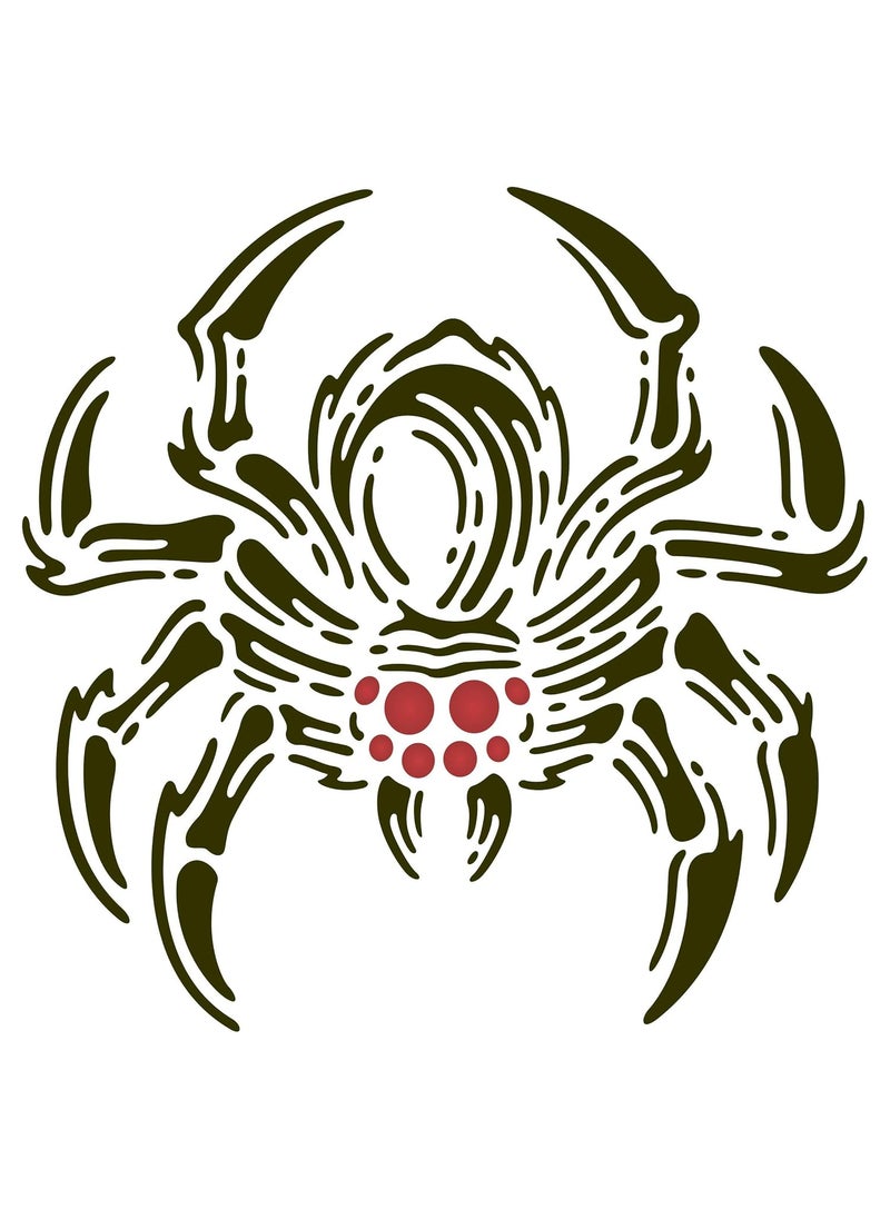 Usnyabni Tarantula Stencil, 6.5 x 6.5 inch (L) - Large Hairy Spider Insect Bug Stencils for Painting Template  - Image 1
