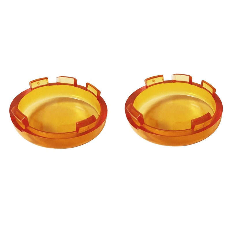MOTLTECH Turn Signal Lights Lens Cover Compatible with Harley Dyna Fatboy Softail Road Glide, Amber 2pcs - Image 5