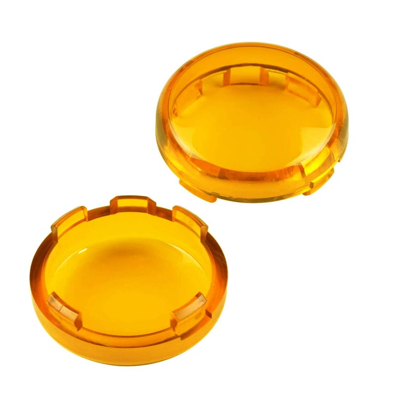 MOTLTECH Turn Signal Lights Lens Cover Compatible with Harley Dyna Fatboy Softail Road Glide, Amber 2pcs - Image 3