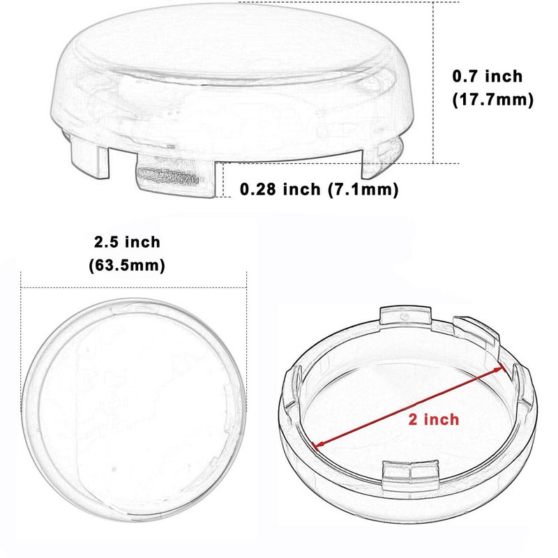 MOTLTECH Turn Signal Lights Lens Cover Compatible with Harley Dyna Fatboy Softail Road Glide, Amber 2pcs - Image 2