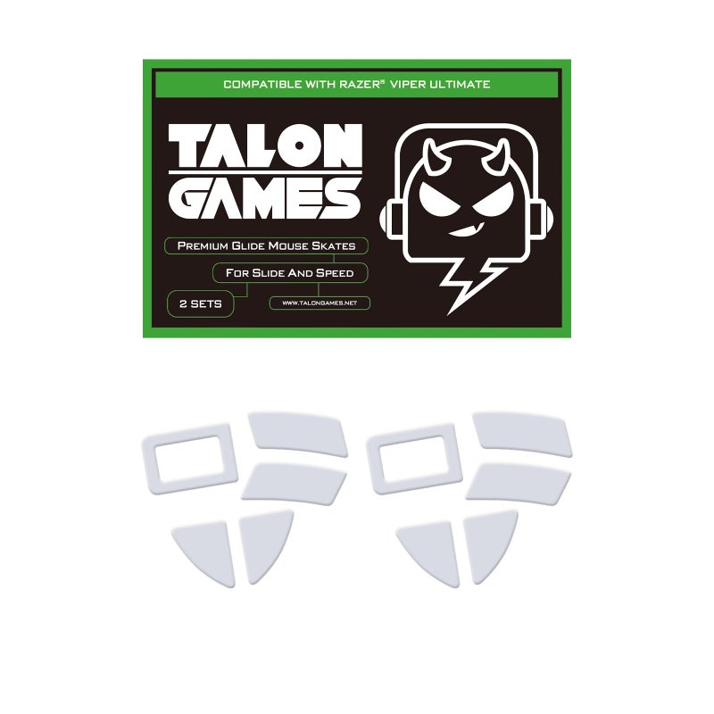 TALONGAMES 2Sets of TALONGAMES Rounded Curved Edges Mouse Feet Skates Compatible with Razer Viper Ultimate Gaming Mouse Feet Replacement,0.8mm,Pure PTFE Material with Super Smooth Glide Pads - Image 5