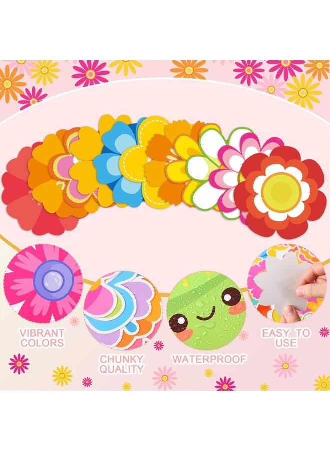 Sinload 120 Pcs Spring Colorful Floral Classroom Bulletin Board Set Spring Time Cut Outs with Glue Points Colorful Floral Bird Butterfly We are Blooming Cutouts for School Classroom Home Wall Decor - Image 5