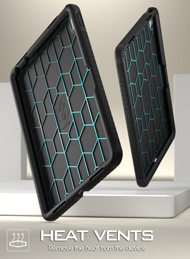 Poetic TurtleSkin Case Designed for iPad Air 11 Inch M2 2024 Only, Heavy Duty Shockproof Rugged Kids Friendly Drop Protection Silicone Cover Case, Black - Image 2