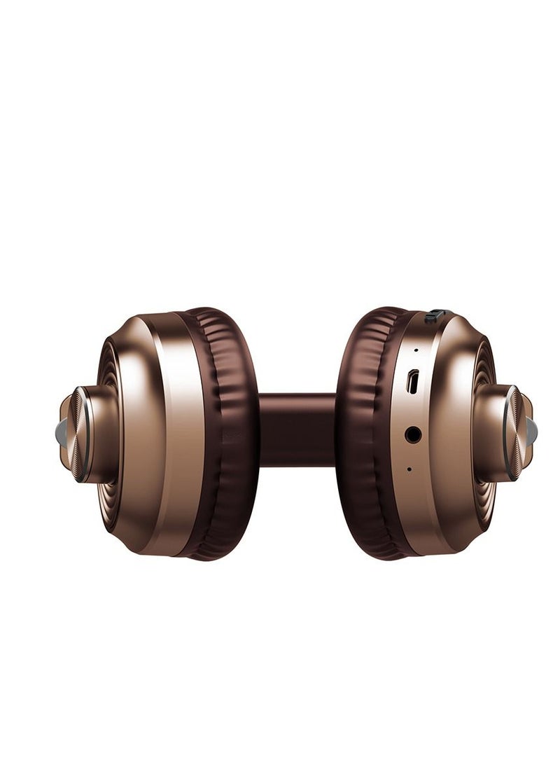 GULFLINK 200mah Folding Wireless Headset Bluetooth Competitive Game Music Sports Plug Cartoon Wireless Headset Brown - Image 5