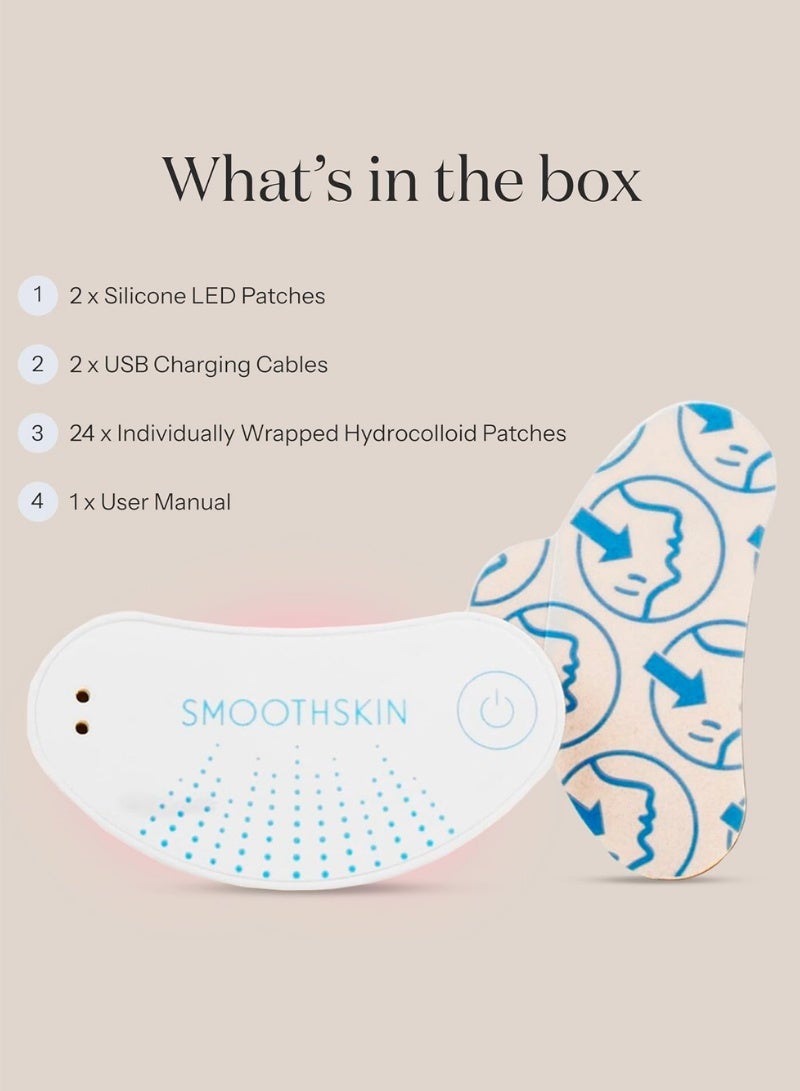 SmoothSkin DuoLux Mini Red Light Therapy LED Light Up Eye Patches with 24 Hydrocolloids that Stimulate Collagen, Reduce Wrinkles, Firms and Brightens - Image 4