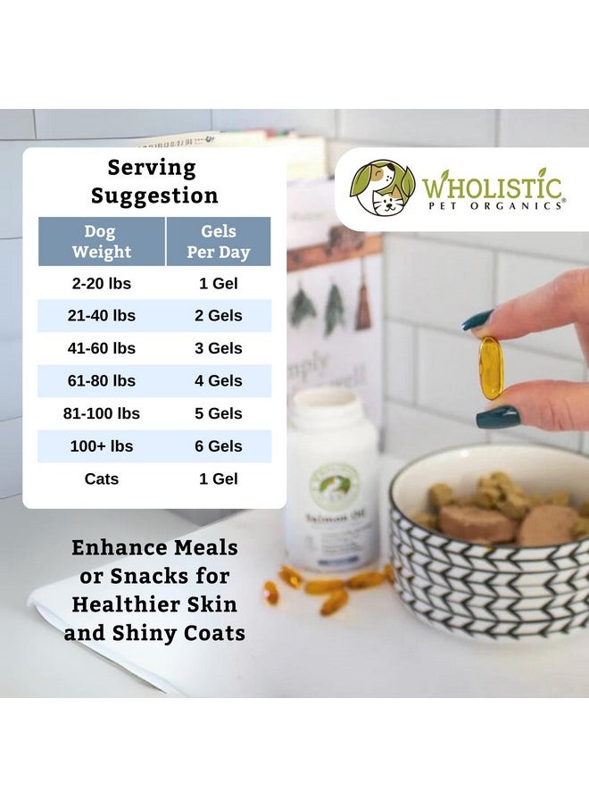Wholistic Pet Organics Wholistic Pet Organics Wild Alaskan Salmon Oil for Dogs - 100 Soft Gels - Rich Omega 3 Fish Oil with EPA & DHA for Skin, Coat, Joint, and Heart Health - Choice for Dog Skin & Coat Care  - Image 5