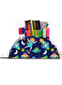 KutuTR Wooden Vip Space Series Desktop Pen Holder with Rainbow Ruler Organizer for Children Mounted Boxed  - Image 1